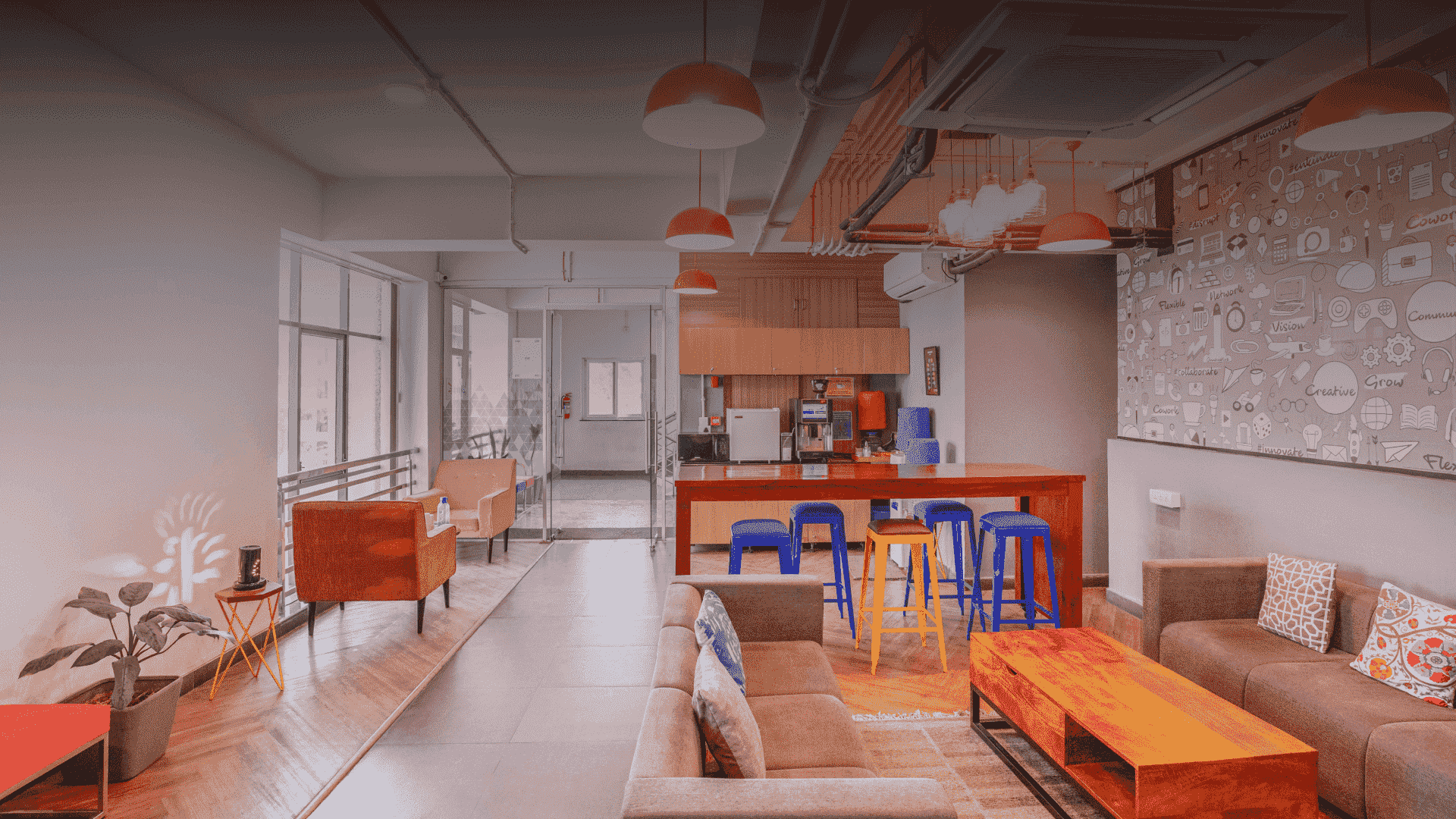 Madhapur coworking space interior view 3